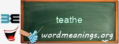 WordMeaning blackboard for teathe